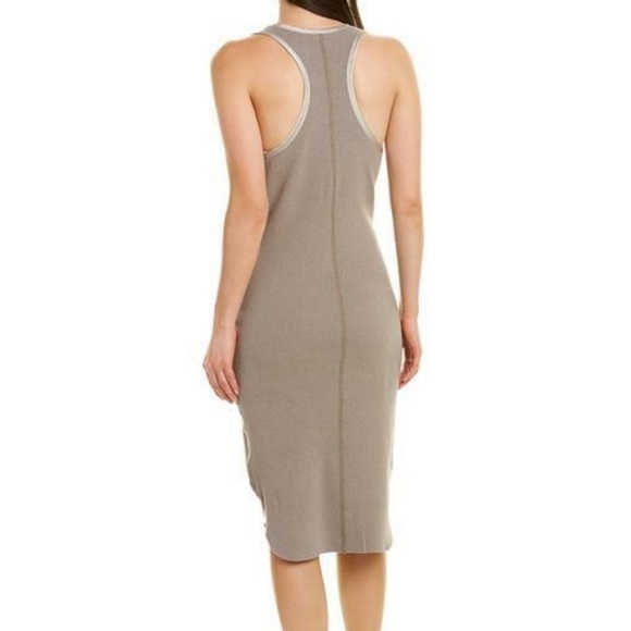 Standard James Perse Satin Trim Rib Knit Tank Dress Yak Size 3 G - Picture 2 of 9